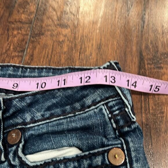 True Religion made in USA Johnny super t size 24 by 33 jeans chunky stitching - Picture 9 of 11